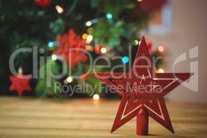 Red star christmas decoration