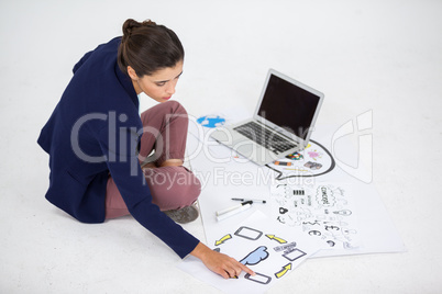 Businesswoman using a laptop