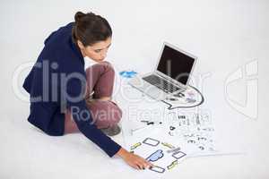 Businesswoman using a laptop