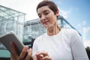 Businesswoman using digital tablet