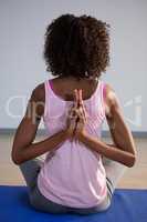 Woman performing yoga