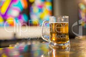 Beer mug on counter