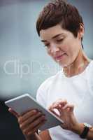 Businesswoman using digital tablet