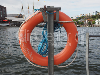 Life buoy by the river