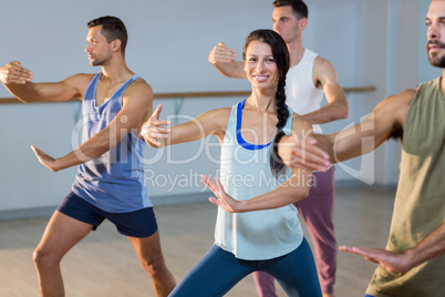 Group of people exercising