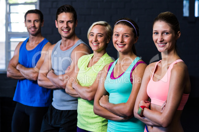 Confident athletes in gym Confident athletes in gym