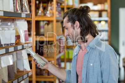 Man shopping for groceries