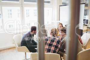 Business people discussing in meeting room
