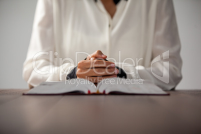 Woman with a bible