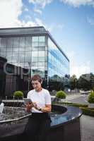 Businesswoman using digital tablet