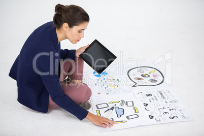 Businesswoman using digital tablet