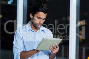 Businessman using digital tablet