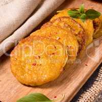 Potato pancakes with pumpkin puree