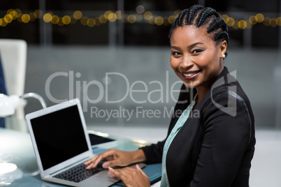 Businesswoman using laptop Businesswoman using laptop