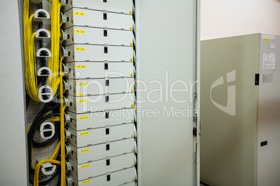 Open locker of rack mounted server