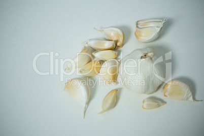 Fresh garlic on the kitchen table