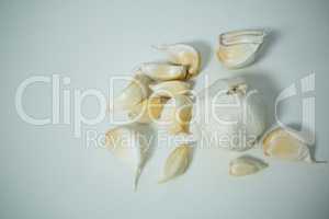 Fresh garlic on the kitchen table
