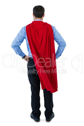 Businessman pretending to be a super hero