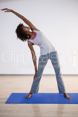 Woman performing yoga