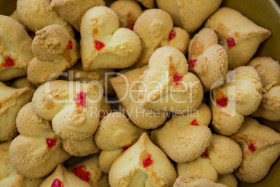 Close-up of heart shape cookies