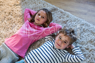 Children lying on the floor