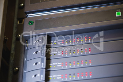 Close-Up of rack mounted server