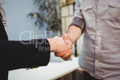 Cropped image of business people shaking hands