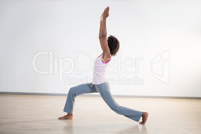 Woman performing yoga