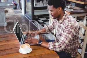 Man using laptop