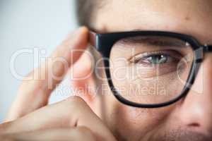 Man wearing spectacles