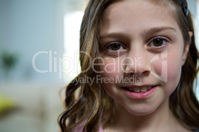 Portrait of girl at home