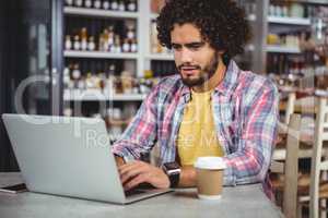 Man using laptop