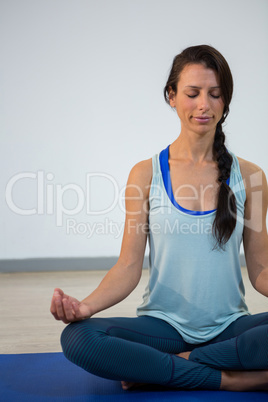 Woman performing yoga