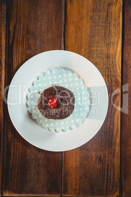 cupcake on plate