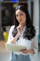 Businesswoman using digital tablet