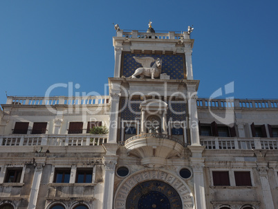 St Mark clock tower in Venice