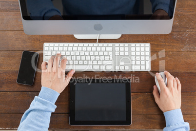 Man using computer