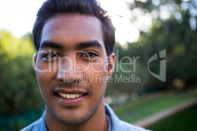 Man standing in the garden