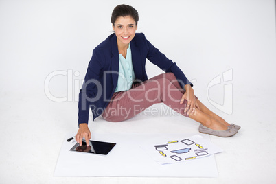 Businesswoman using digital tablet