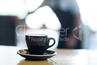 Cup of coffee on table