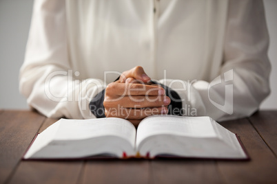 Woman with a bible