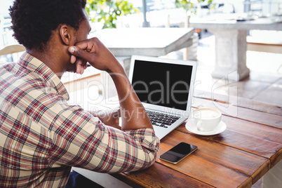 Man using laptop