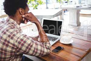 Man using laptop