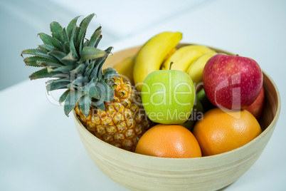 Fresh fruits on the kitchen table