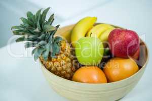 Fresh fruits on the kitchen table