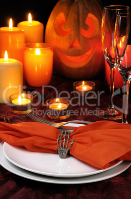 decor napkin on Halloween