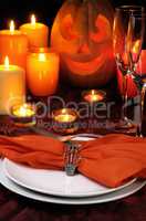 decor napkin on Halloween