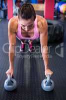 Female athlete doing push-ups