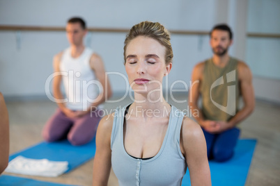 Beautiful woman performing yoga