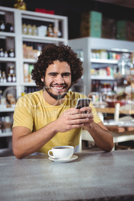 Man using mobile phone